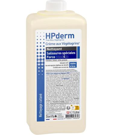  SORIFA Pack of 3 - HPderm Vegetogrins Cleansing Cream Strength 4 - Hands and Arms - Special Dirts - Grease Paint Ink Putty Tar Glue Foam - Soap Free - 1L Bottle - Buy Online on GoSupps.com