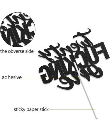 Black Glitter 21st Birthday Cake Toppers - 21 Years Old Party Decorations - Buy Online on GoSupps.com