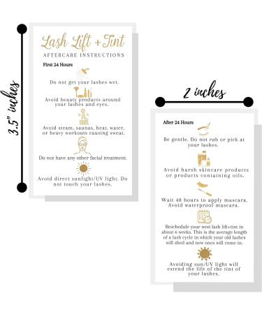 Lash Lift + Tint Aftercare Instruction Cards | 50 Pack | Boutique Marketing LLC | DIY Eyelash Kit | 2x3.5 inches Business Card Size - Buy Online on GoSupps.com