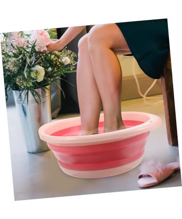 PLAFOPE 1pc Folding Washbasin Foldable Basin Foldable Washbasin Wash Basin Bathroom Basin Washing Basin Cleaning Basin for Home Bathroom Supply Portable Washbasin Dormitory Supply 32X32X12CM Pink - Buy Online on GoSupps.com
