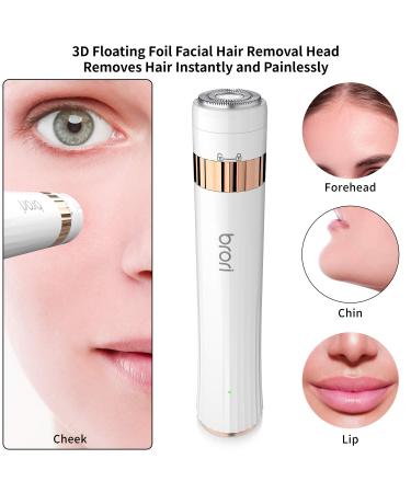 Brori Electric Facial Shaver Razor for Women - Painless Bikini Trimmer for Pubic Hair Removal - Wet & Dry Lady Shaver for Legs, Arms, and Eyebrows - Rechargeable Cordless Shaver (Style 2) - Buy Online on GoSupps.com