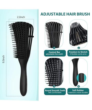 14pcs Hair Brush Set for Black Natural Hair | Detangling Brushes for 2a-4c Texture | Curly Hair Set with Spray Bottle | Easy Detangling on Wash Days - Buy Online on GoSupps.com