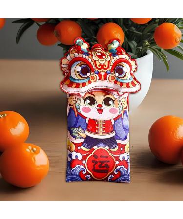 Harilla Hong Bao Red Packets Gift Packets Hongbao Lucky Money Chinese Lunar New Year Red Envelopes for Spring Festival Graduation Open Eyes 13x22cm - Buy Online on GoSupps.com