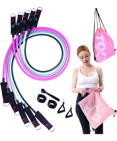 Shakven Resistance Exercise Bands - 11X/Set High Strength Elastic Bands | Pull up Assist Bands Resistance Exercise Rope - Portable Multifunctional Workout Bands for Home Workout - Buy Online on GoSupps.com