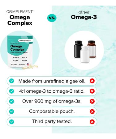 Complement Omega Complex & Triple B12 Spray Bundle Complete Vegan Omega-3 and B12 Supplementation for Enhanced Energy and Wellness - Buy Online on GoSupps.com