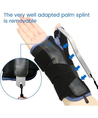 VELPEAU Wrist Brace Thumb Spica Splint - Support for De Quervains, Carpal Tunnel, Arthritis - Medium Right Hand - Buy Online on GoSupps.com
