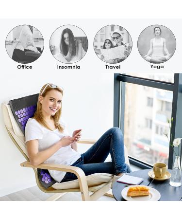 Buy AkuPressurmatte Acupressure Set - Black & Purple Nail Mat for Pain Relief | International Shipping Available - Buy Online on GoSupps.com