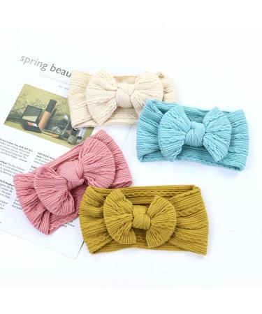 Cinaci 10-Piece Super Soft Stretchy Wide Baby Nylon Headbands with Bow - Hair Accessories for Newborns, Infants, Toddlers - Buy Online on GoSupps.com