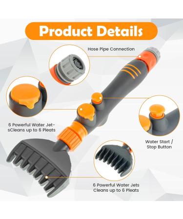 Pool Spa Filter Cartridge Cleaner Tool 7 Comb Nozzles Pool Filter Cleaner High Pressure Spa Filter Cleaning Tool Multifunctional Spa Filter Cleaner for Pool Cartridge Hot Tub Filters - Buy Online on GoSupps.com