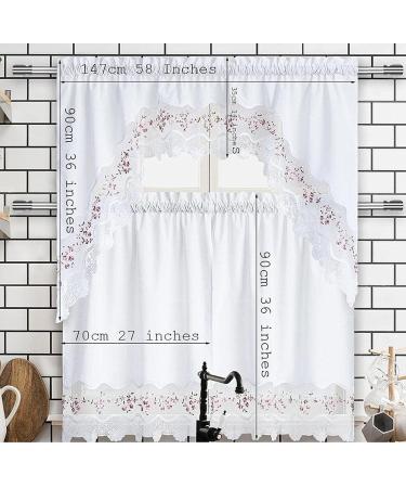 Buy Lingtoolator Kitchen & Bathroom Curtains 36" | Embroidered Lace Valance | Cotton Blend | Ear Wax Remover & Cleaner - Buy Online on GoSupps.com