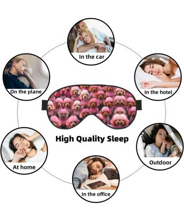 Red Poodles Dogs Print Unisex Eye Mask | Soft Adjustable Sleeping Face Mask for Ultimate Comfort - Buy Online on GoSupps.com
