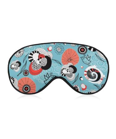 Abstract Texture Animal Sleep Mask Eye Cover for Sleeping Blindfold with Adjustable Strap Blocks Light Night Travel Nap for Men Women