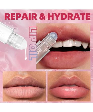  Generisch Set of 4 Glossy Lip Oils - Revitalizing Care - Moisturizing Shine - Convenient for travel and as a gift for women and girls - Buy Online on GoSupps.com