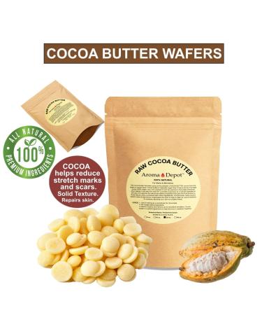 2 lb. Non-Deodorized Cocoa Butter Wafers - 100% Food-Grade Natural & Raw Vegan Non-GMO for Skin, Body, Hair Care - DIY Body Butter, Lotions, Chocolate Bars, Creams - Reduces Fine Lines, Wrinkles & Eczema Relief - Buy Online on GoSupps.com