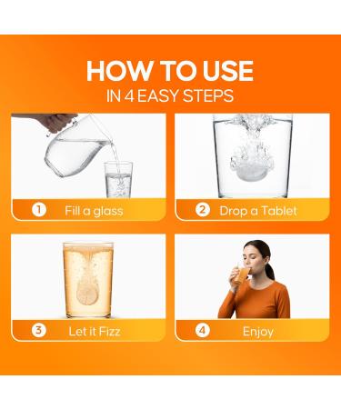 nutrazul Vitamin C 1000mg Effervescent Tablets VIT C Supplement to Help Maintain Immune Function Gluten-Free Lactose-Free Sugar-Free Preservative-Free Orange Flavor 20 Count Pack of 3 - Buy Online on GoSupps.com