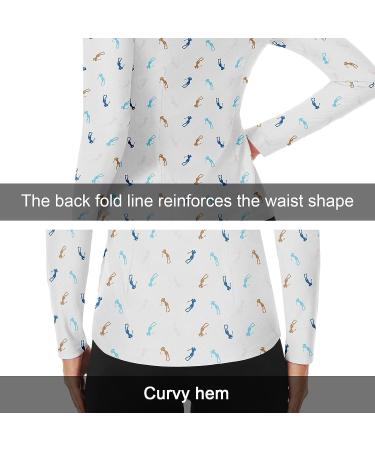 Soneven Women's Collared V Neck Long Sleeve Polo Shirt - Moisture Wicking, Slim Fit Golf T Shirt - Buy Online on GoSupps.com