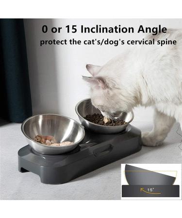 PewinGo Non-Slip Cat Bowl with Stainless Steel & Silicone Mat for Food & Water Feeding - Buy Online on GoSupps.com