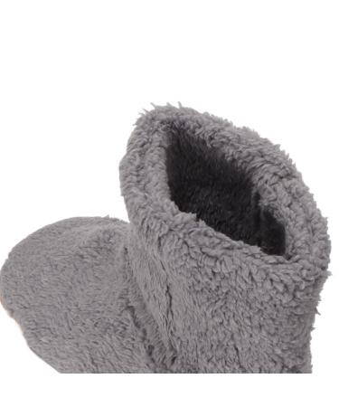 Heated Foot Warmers | USB Charging Plush Heat Shoes for Cold Winter | Soft & Relaxing Gray Electric Foot Warmth - Buy Online on GoSupps.com