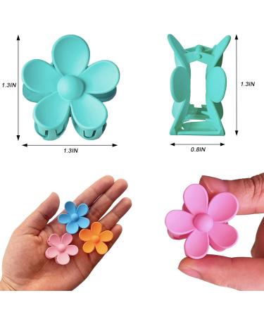 YosaiHom 12 Pack Small Flower Hair Claw Clips for Kids Girls - Non-Slip Mini Jaw Clips for Thin Thick Hair - 12 Colors - Strong Hold Hair Accessories - Buy Online on GoSupps.com