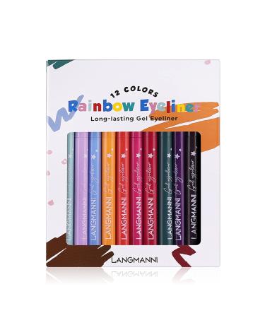 12 Colors Waterproof Eyeliner Set - Matte Eyebrow Pencil Eyeshadow Pen & Lipstick | Durable & Colorful Makeup - Buy Online on GoSupps.com
