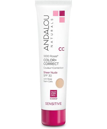 Andalou Naturals CC 1000 Roses SPF 30 Sheer Nude | Color Correct & Sensitive Skin - 2 fl oz - Buy Online on GoSupps.com