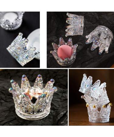 Crown Nail Art Dappen Dish - 2 in 1 Nail Pen Holder & Crystal Bowl for Acrylic Liquid & Powder - Perfect Nail Art Tool & Organizer - Buy Online on GoSupps.com