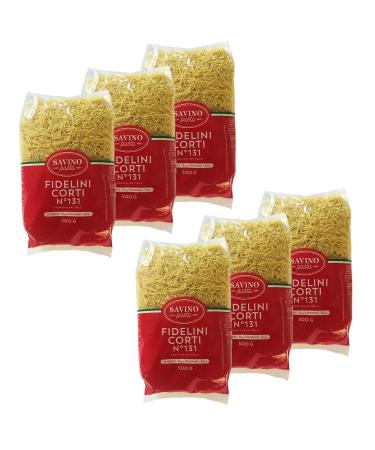 Savino Pasta Pack of 6 Fidelini Corti Pasta No. 131 500 g - Savino Pasta - Pack 500 g