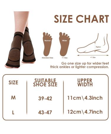 Copper Ankle Brace Copper Infused Ankle Support Compression Sleeve for Foot Pain Relief Plantar Fasciitis Sprained Ankle Achilles Tendonitis Open Toe Compression Socks for Men Women(M) - Buy Online on GoSupps.com