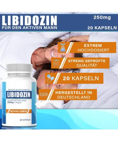 Buy LIBIDOZIN Extra Strong Capsules - Fast-Acting Male Booster with L-Arginine & Zinc - International Shipping Available - Buy Online on GoSupps.com