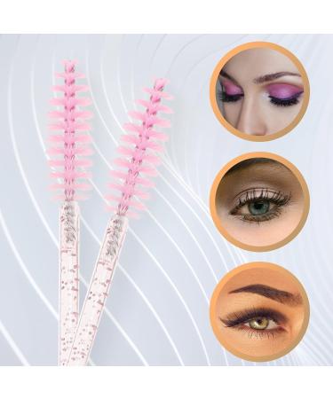 Ukerdo 50pcs Pink Mascara Wands Disposable Extensions Eyelash Spoolie Brush Applicators - Lash Comb & Eyebrow Makeup Tools - Buy Online on GoSupps.com