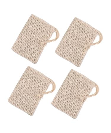 DRESSOOS 4pcs Exfoliating Soap Pouch Soap Mesh Holder Organic Soap Bag Tweezer Pouch Lip Gloss Organizer Net