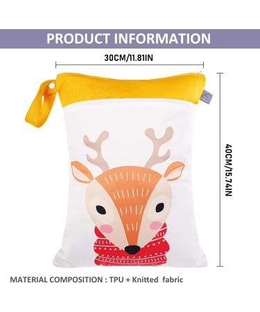 Seaur Waterproof Diaper Bag & Wet Bag for Baby | Zippered Beach Pool & Fitness Bag - 30x40cm - Buy Online on GoSupps.com