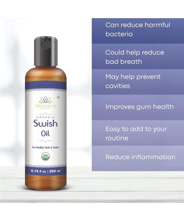 Organic Ayurveda Swish Oil Coconut Oil Pulling Rinse for Teeth & Gums 6.76 fl oz Enhance Oral Health - Buy Online on GoSupps.com