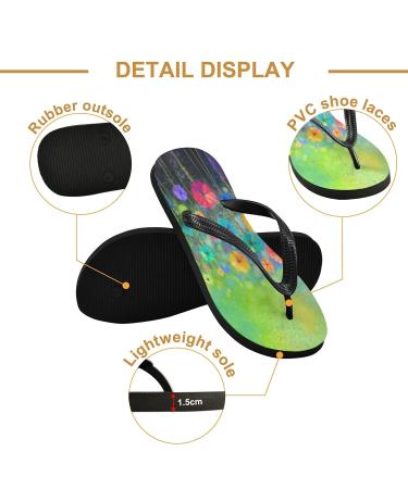 Mnsruu Abstract Flower Flip Flops | XXL Men & Women | Perfect for Home Hotel Spa & Travel - Buy Online on GoSupps.com