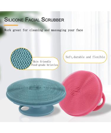 Soft Silicone Body Scrubber - Handheld Exfoliating Shower Brush for All Skin Types (Black) - Buy Online on GoSupps.com