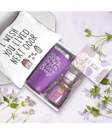Relaxing Spa Gift Basket Set - Unique Birthday & Christmas Gifts for Women | Ideal for Mom, Sister, Best Friend, Wife | Friendship & Funny Gifts | Purple Theme - 'You're the Sister I Got To - Buy Online on GoSupps.com