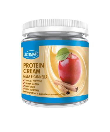 Ultimate Italia - 30% Protein Spreadable Cream Sugar-Free - 250g - Apple and Cinnamon Flavor - Low Calorie Gluten-Free with Vitamins