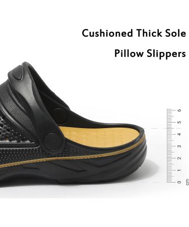 INMINPIN Orthopedic Garden Clogs Arch Support Sandals - Plantar Fasciitis Insoles - Women 9.5-10.5/Men 7.5-8.5 - Classic Black - Buy Online on GoSupps.com