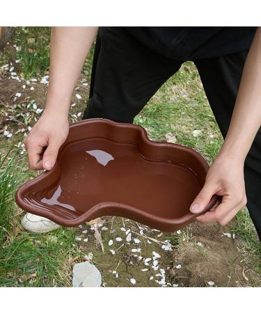 rockible Reptile Bathing Pool Turtle Bath with Ramp Tortoise Feeder Tortoise Water Dish for Tortoise Chameleon Hamster Scorpion Gecko Without Hose - Buy Online on GoSupps.com