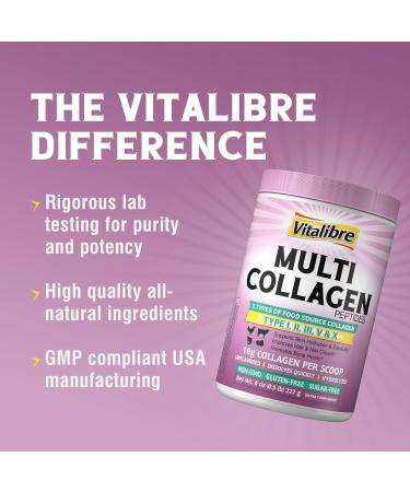 Multi Collagen Peptides Powder Type I II III V X Hydrolyzed Collagen Protein for Women and Men Skin Hair Nails Unflavored Non-GMO Keto & GF Zero Sugar 22 Servings 8oz 8 Ounce (Pack of 1) - Buy Online on GoSupps.com