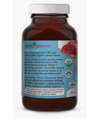 Perfect Supplements Acerola Powder 156g - Pure Cherry Vitamin C Superfood for Immune Support - Buy Online on GoSupps.com