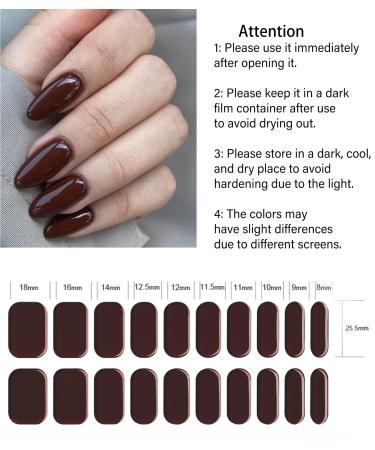 Wahrshei Brown Nail Foils - Self-Adhesive 20 Pcs | UV Gel Nail Stickers & Polish Wraps for Stunning Manicures - Buy Online on GoSupps.com