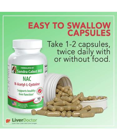 LiverDoctor NAC 600mg Capsules - N Acetyl Cysteine 600mg (90ct) - Supports Liver Health - Buy Online on GoSupps.com
