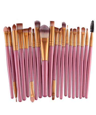Demarkt Make Up Brush Set 20 Make Up Brush Set Set Make Pinset Etui make -up brush Makeup Brush Set Cosmetics eyeshadow brush Face brush (pink/gold)