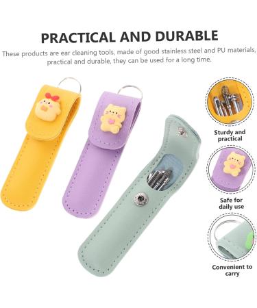 FRCOLOR 3 Sets Earpick & Blackhead Extractor | Silicone Ear Wax Picker & Pimple Tool Best Cleanser for Adults - Buy Online on GoSupps.com