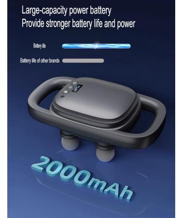 Military-Grade Electric Massage Gun - 4 Heads 5 Gears 2 Modes | Portable Deep Tissue Hand Massager for Neck Back Legs & Shoulders (Black) - Buy Online on GoSupps.com