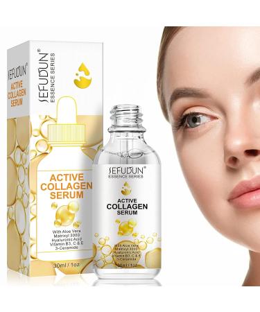 Active Collagen Serum - Organic Anti-Aging Facial Serum for Elasticity, Even Skin Tone, Lift & Firm - 1 oz - Buy Online on GoSupps.com