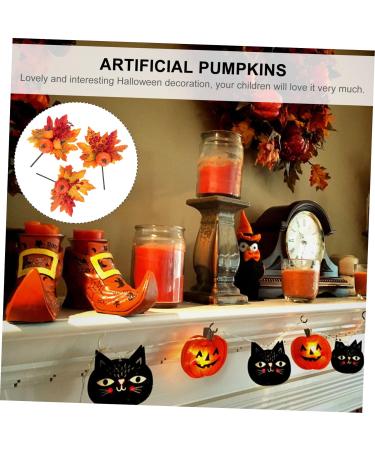 FUNOMOCYA 3pcs Maple Pumpkin Plugin Pumpkin Decor Pumpkins Decor Halloween Decoration Artificial Pumpkin Ornament Vases Home Decor Artificial Flower Garland Twig Wreath Thanksgiving Pumpkins - Buy Online on GoSupps.com