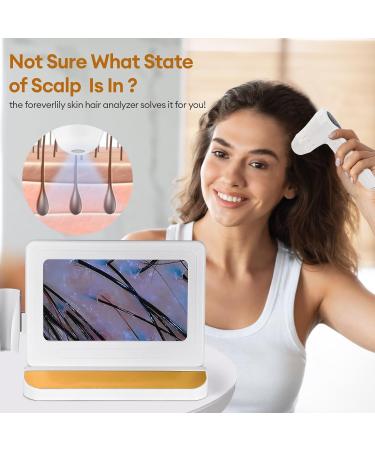 Skin Diagnosis Analyseur de cheveux 11 " avec double t te 50 x / 200 x pour la maison le salon de beaut et le spa white - Buy Online on GoSupps.com