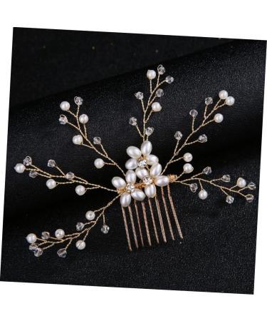 Ipetboom Bridal Headpiece Women Hairpin Bridal Wedding Tiara Wedding Hair Comb Crystal Headpiece Wedding Headpiece Bride Hair Accessories Pearl Bridal Tiara - Buy Online on GoSupps.com